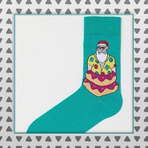 2 Pairs COOL SANTA Socks │Jacquard-Knit│10 - 11.5